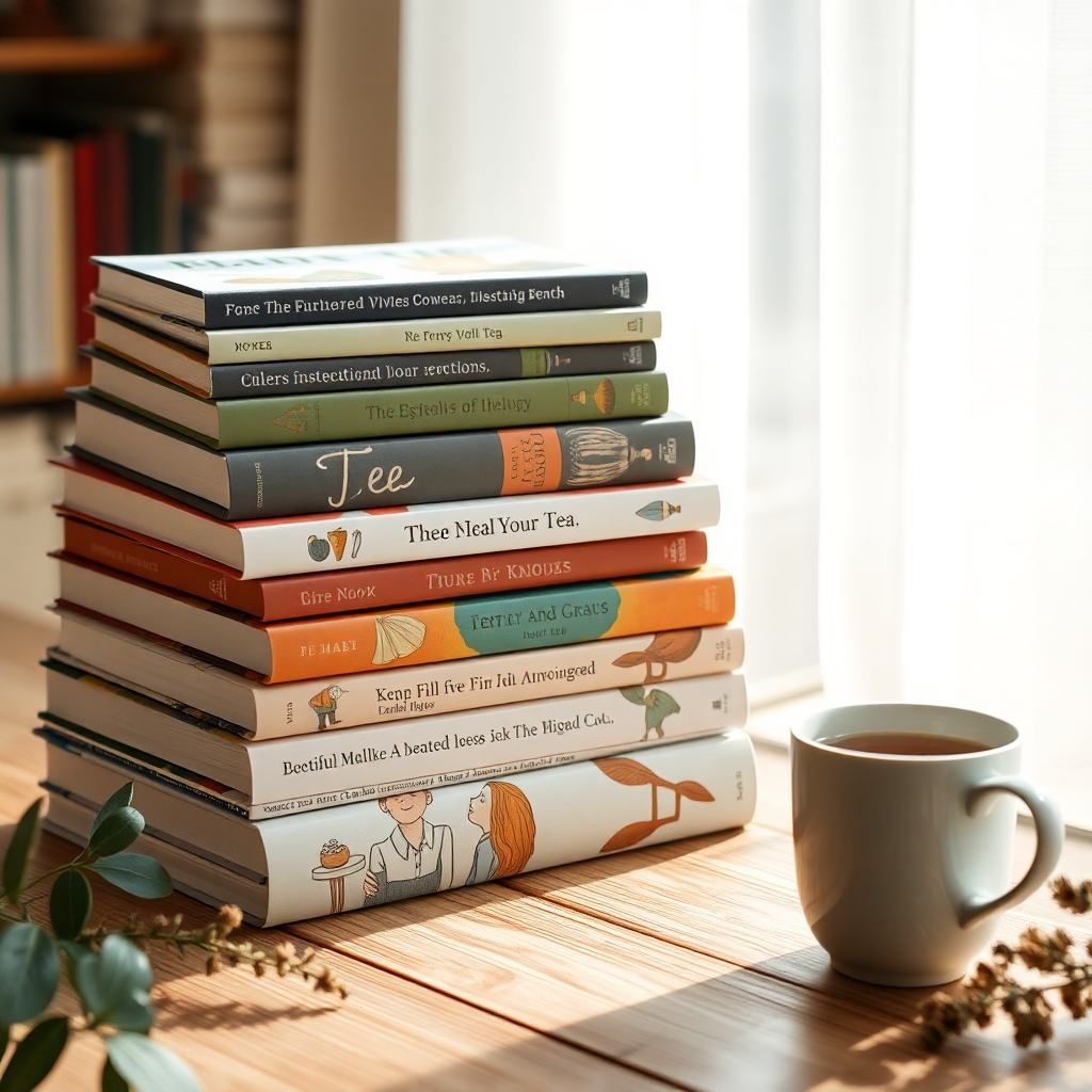 stack of beautiful educational illustrated books