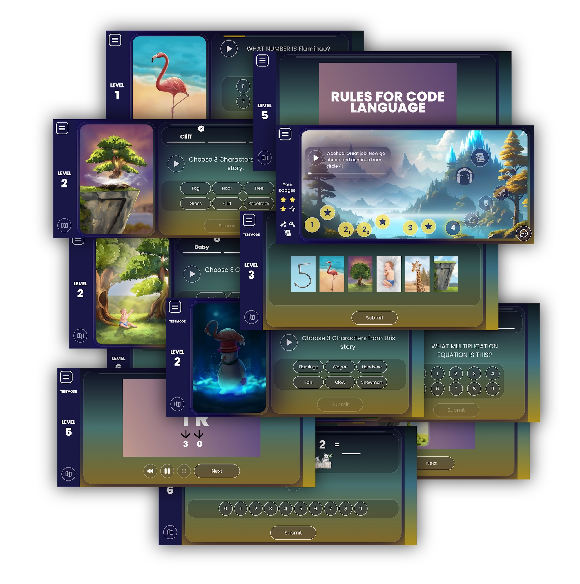 Numira app lesson screenshots